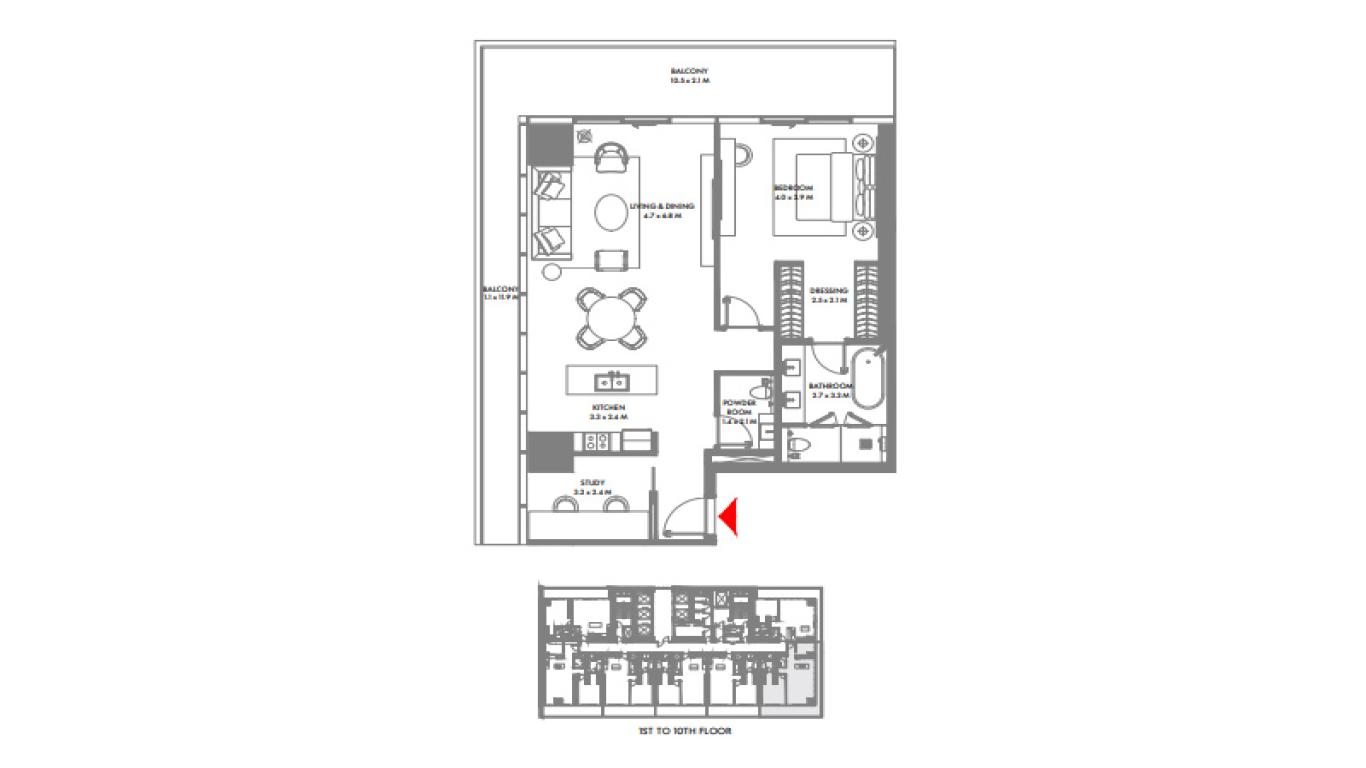 W Residences Palm Jumeirah-W-Residences-at-Dubai-Harbour-1-bed-plan2.jpg